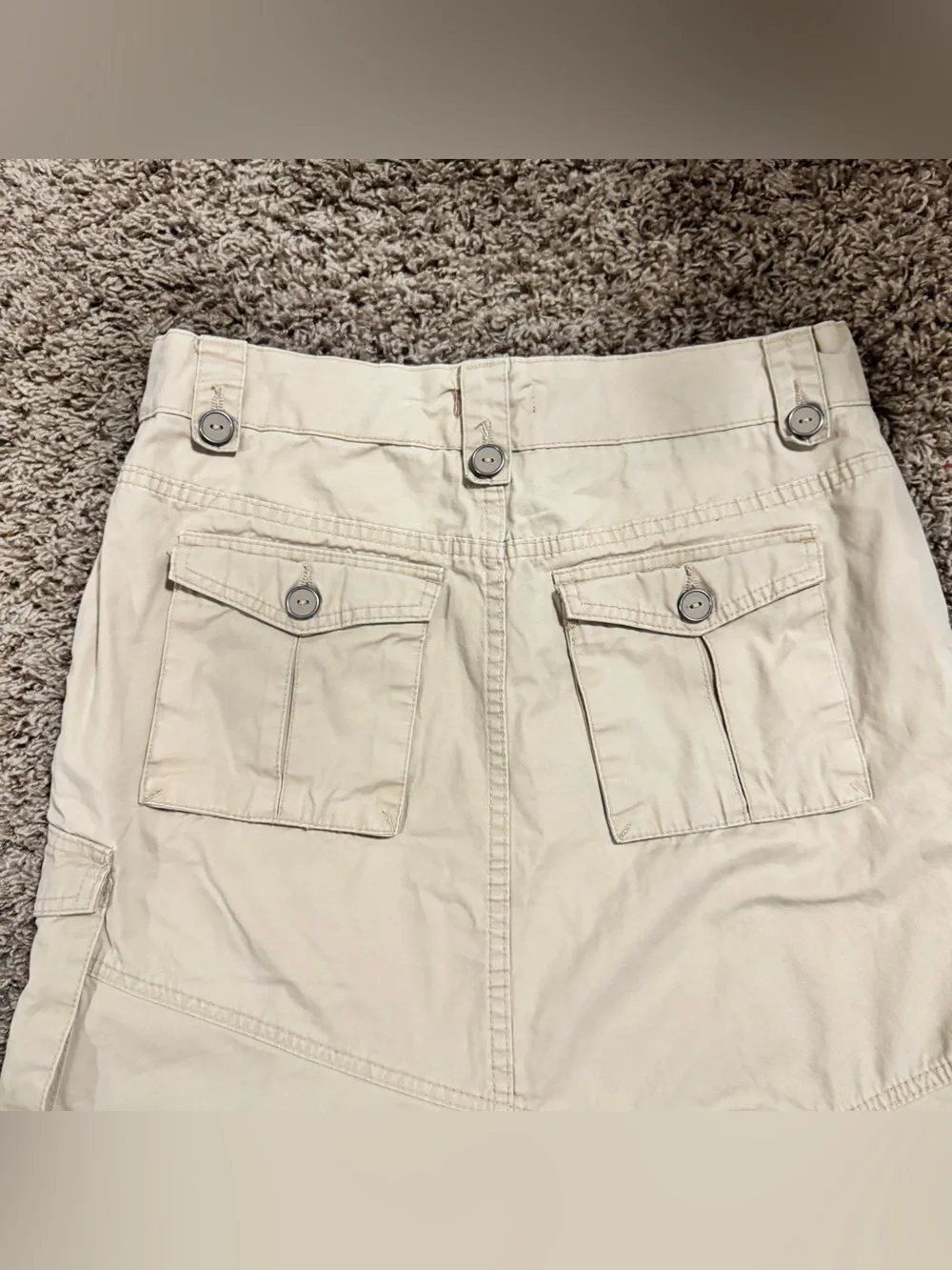 Khaki Cargo Skirt